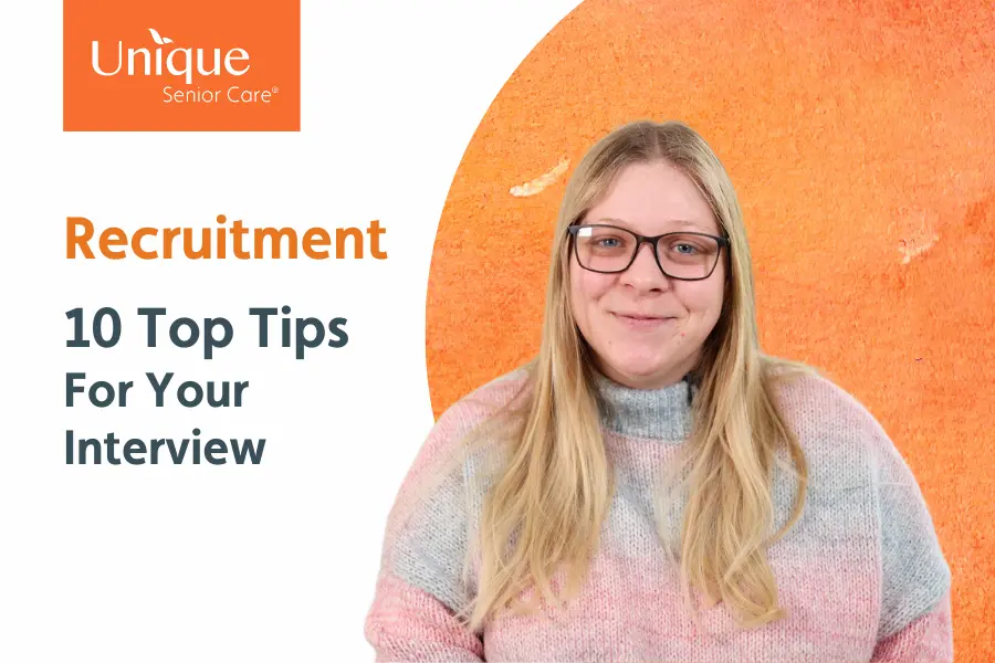 Thumbnail of our recruiter, Katie, who shares 10 top tips for your care assistant interview'