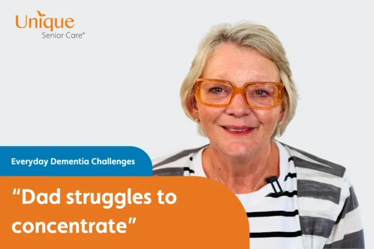 Video cover image showing Pippa and the text Everyday Dementia Challenges: Dad Struggles to Concentrate