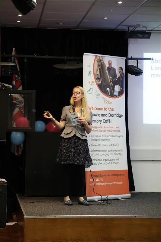 Learning and development manager, Jo Cleary, delivering a talk