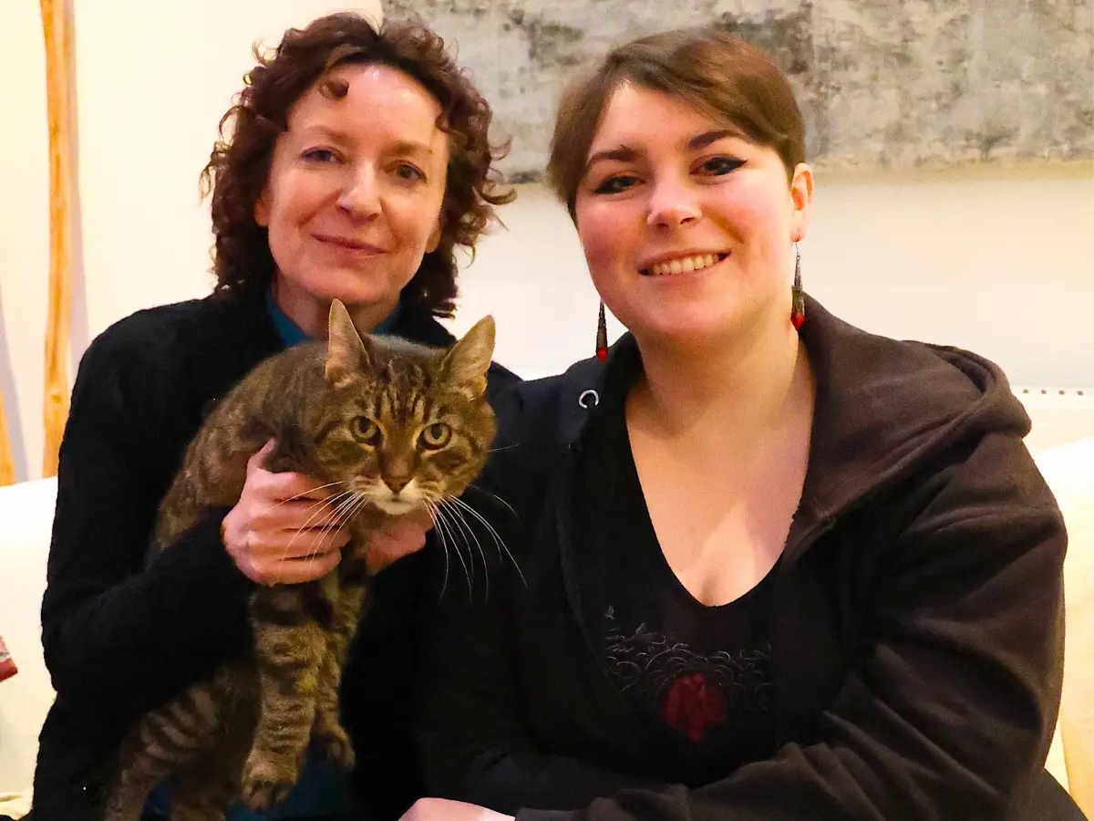 Jo Jones and her daughter Angharad, who is a Unique Senior Care client