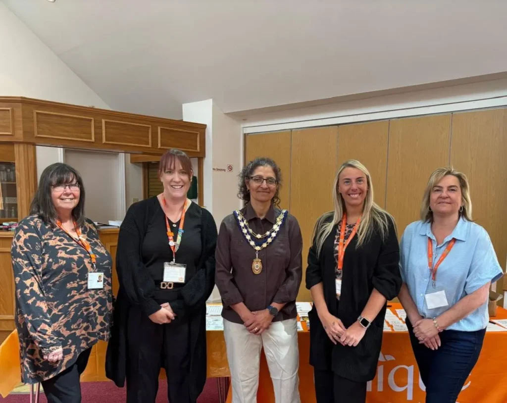 A goup of staff from unique senior care at the kenilworth memory cafe opening
